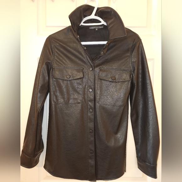 DYNAMITE - Faux Leather Light Coat - Picture 1 of 4